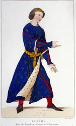 Portrét Ludvíka II. Bèque nebo Fainéant (846 - 879).