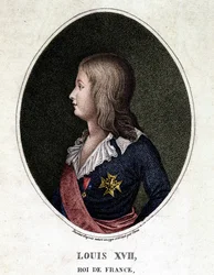 Portrét Ludvíka XVII, delfína Francie - rytina 19. století