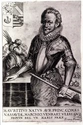 Portrét Maurice de Nassau, prince Oranžského (nar. v Dillenburgu