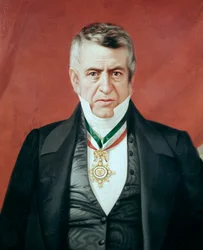 Portrét mexického prezidenta Jose Manuela de la Pena y Pena (1789-1850) Anonymní obraz, ca. 1847-1848 Národní historické muzeum, Chateau de Chapultepec Mexiko