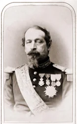 Portrét Napoleona III. Fotografie 19. století.