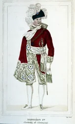 Portrét Napoleona I. (1769 - 1821) ve slavnostním kostýmu.