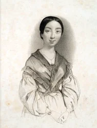 Portrét Pauline Viardot mezzosopranistky (1821-1910).