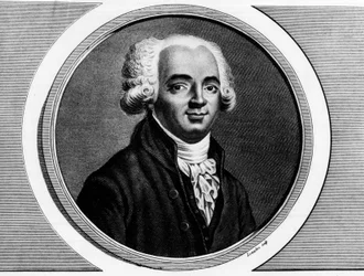 Portrét Pierra Louise Manuela (1751-1793), poslance za Seinu v Národním konventu. Rytina v „Úplné sbírce historických obrazů Francouzské revoluce, ve třech svazcích“. 1804.