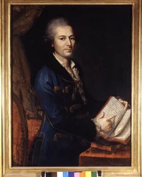 Portrét Pietra Verriho (1728 - 1797). Anonymní malování. 18. nebo 19. století. Museo de Milan