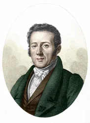 Portrét René Primrose Lesson (1794-1849), přírodovědec a biolog.