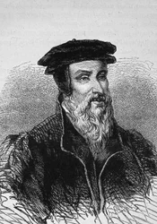 Portrét Roberta Estienna (1503 - 1559), francouzského tiskaře.