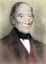 Portrét Roberta Owena (1771-1858), britského filantropa a socialisty.