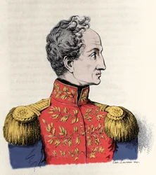 Portrét Simona Bolivara (1783-1830), generála a jihoamerického státníka.