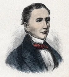 Portrét sira Isaaca Pitmana (1813-1897) anglického vynálezce těsnopisu (stenografie)