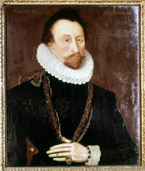 Portrét sira Johna Hawkinse (Hawkyns) (1532-1595), anglického admirála.