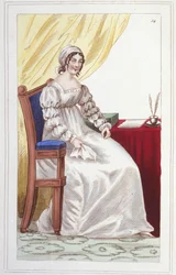 Portrét Sophie Cottin Rostand (1770-1807), francouzské spisovatelky.