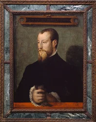 Portrét Theodora Bezy nebo Theodora de Beze (1519-1605) ve věku 24 let, francouzský teolog, obraz anonymního malíře
