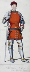 Portrét Vittore Pisaniho. benátský admirál (1324 - 1380).