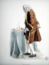 Portrét Voltaira - rytina