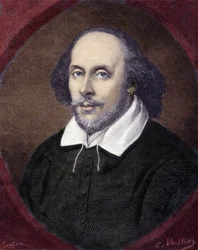 Portrét Williama Shakespeara (1564-1616), anglického dramatika.