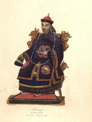 Portrét mandarinky, kolem roku 1845 (barevná rytina)