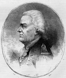 Portrét hraběte z Grasse (Francois Joseph Paul, markýz de Grasse Tilly) (1722-1788), francouzský admirál, který se účastnil americké války za nezávislost (1775-1783). Rytina z roku 1881.
