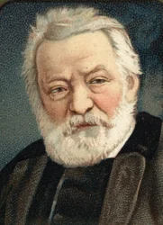 Portrét francouzského spisovatele Victora Huga (1802 - 1885).