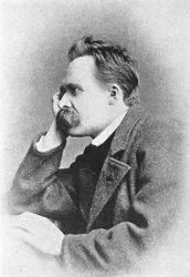 Portrét německého filozofa Friedricha Nietzscheho (1844 - 1900).