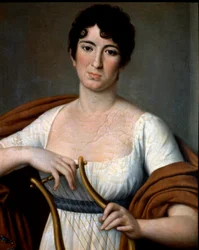 Portrét španělské zpěvačky Isabelle Colbranové (1785-1845) Anonymní obraz 19. století. Bologna, Civico Museo Biblioteca Musicale