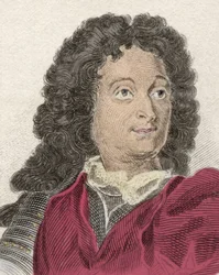 Portrét marechala z Villars (Claude Louis Hector) (1653-1734), vévoda z Villars, princ z Martigues, vikomt z Melunu. Rytina 19. století.