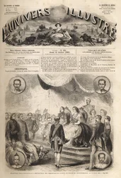 Přijetí siamských velvyslanců císařem Napoleonem III. a císařovnou Eugenií v paláci Fontainebleau, 27. června 1861 – „Reception des ambassadeurs du Siam par Napoleon III et l