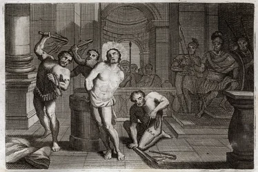 Royaumontská Bible, Nový zákon: Bičování Ježíše Krista. Ilustrace z roku 1811.