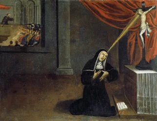 Svatá Rita dostává stigmata