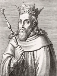 Sancho II, portugalský král. Portrét.