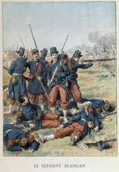 Seržant Blandan zemřel při dobývání Alžírska v roce 1842 - v „“ Histoire de France““