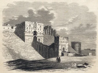 Sýrie: město Aleppo v 19. století - Citadela - Aleppo v Sýrii - 1864