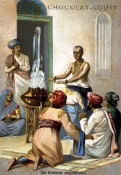 Magnetizéry Brahman. chromolitograf z konce 19. století.