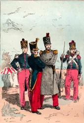 Francouzská Armee za vlády Ludvíka Filipa v letech 1830 až 1848 - Linie - Rytina z roku 1882 v „Histoire de dix ans: 1830-1840““ Louis-Blanc (1811-1882)