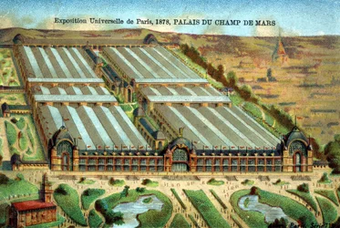Palais du Champ de Mars na světové výstavě v Paříži v roce 1878