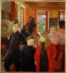 Umělcova rodina: Albert Besnard, jeho tchyně Mme (malba na plátně)