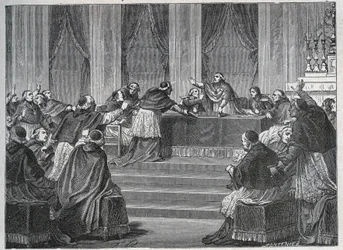 Duchovní z Francie a Itálie se 9. června 1811 sešli v Paříži na shromáždění francouzského národního koncilu, jemuž předsedal kardinál Fesch (1763-1839).