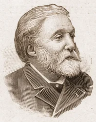 Členové Akademie Francaise v roce 1895: portrét Etienna Charlese Henriho, vikomta de Bornier (1825-1901), francouzského dramatika a básníka.