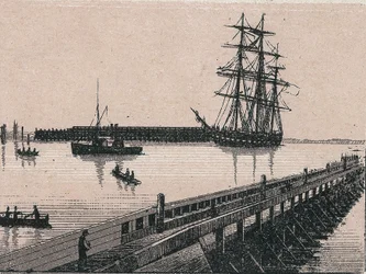 Přístav města Calais v „“ Svět ilustruje 168 pohledů““ Nedatováno (konec 19. století)