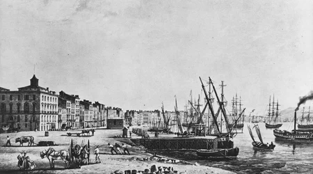 Nábřeží Bordeaux v roce 1833