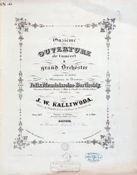 Titulní strana partitury ouverture č. 11 od Kalliwody