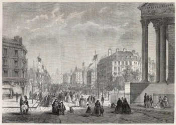 Proměny Paříže za Druhého císařství, Paris Haussmann: výzdoba bulváru Malesherbes, v den jeho inaugurace 13. srpna 1861 - rytina v „“Le Monde Illustré““