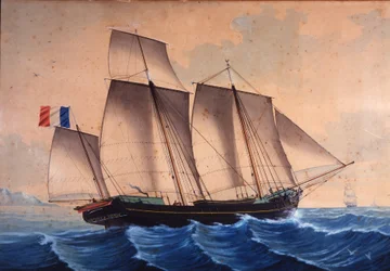 Lugger nebo lovec přílivu (chasse-maree) “”Jeune Marie - Vannes””