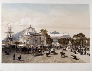 Univerzální výstava 1855: Průmyslový palác - Litografie