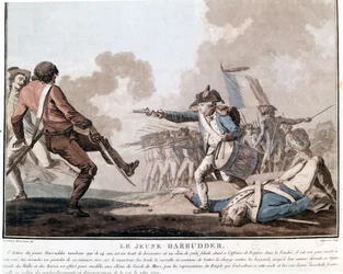 Povstání ve Vendée: mladý Darruder. Jde o příklad vlasteneckého hrdinství, protože Darruder byl čtrnáctiletý chlapec, který vzal zbraň svého mrtvého otce, aby zabil jeho vraha a pokračoval v boji. 1793.