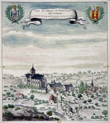 Pohled na Sully Abbey, Touraine