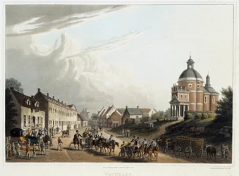 Waterloo: konvoj francouzských děl zpět zepředu, 24. července
