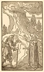 Když křesťané naslouchají tělesnému člověku... od Poutníci postupují z tohoto světa k tomu, co přijde od Johna Bunyana (1628-1688) Pan Worldly Wiseman navrhuje, aby Christian odhodil své břemeno v