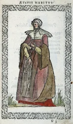 Žena picarde – v „“Habits et effigies”” od Jeana Sulperia