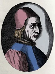 portrét Angela Poliziana ((Policejní anděl) italský humanista 1454-1494